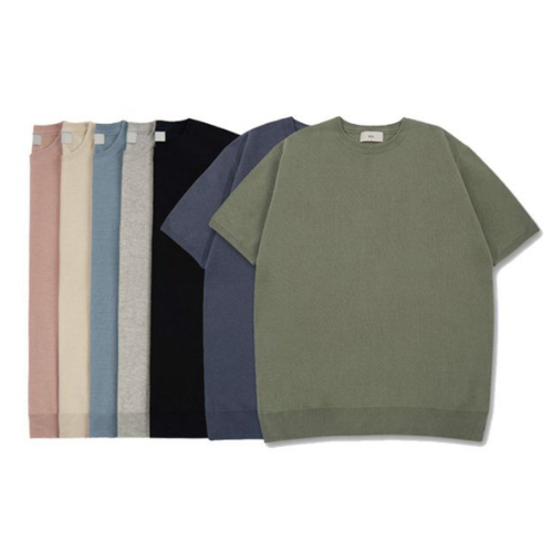 Cool Soft Short Sleeve Crew Neck Knit [8 COLOR]